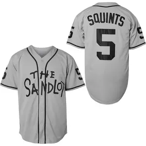 Men's Sandlot #5 Fashion Movie Baseball Jersey, Stitched Casual Baseball Shirt, Classic Movie-Inspired Style, Comfortable Breathable Sports Top Athletic