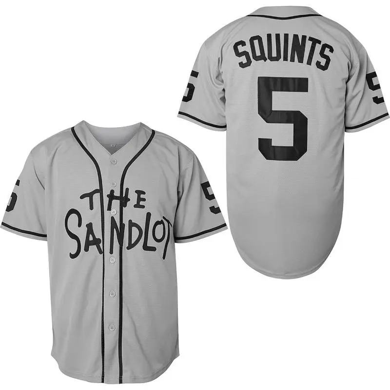 Men's Sandlot #5 Classic Baseball Movie Jersey, Stitched Athletic Casual Wear, Breathable Fabric Movie Jersey Style Sports Top, #5 Iconic Look,back to school,back to school haul
