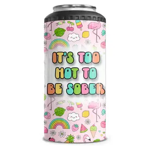 Too Hot To Be Sober 4-1in-1 Can Cooler Tumbler Combo
