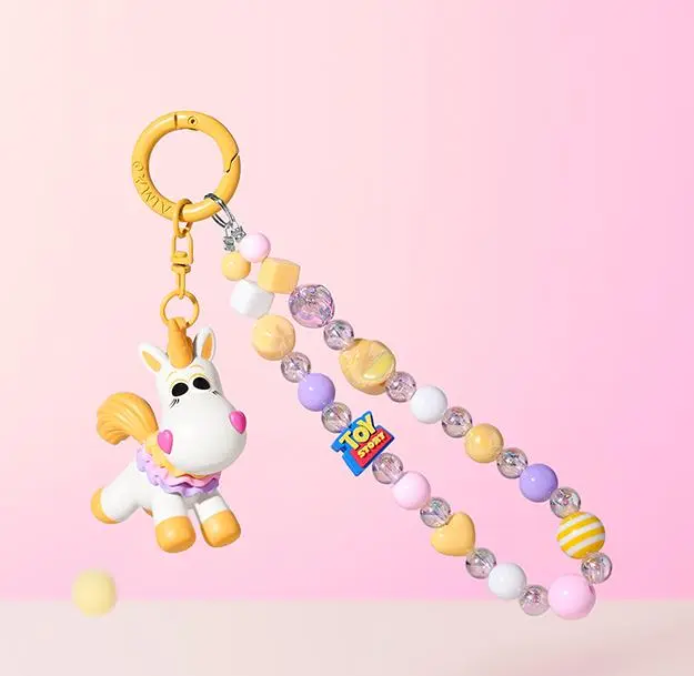 MINISO Toy Story Year of the Horse Colorful Beads Fashion Keychain - Cute Buttercup Unicorn Keychain Charm, Auspicious Home Hanging Decor, Collectibles, Birthday Gift for Students, Key Charm Accessories, Keychain Charms