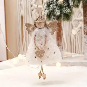 Christmas Decorative Pendant, Creative Doll Angel Girl Ornament for Tree, Holiday Scene Home Office Party Display