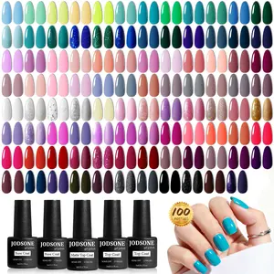 JODSONE Gel Nail Polish Starter Set 100 Pieces Multi-color Gel Nail Polish with Colors Nail Salon Home Self Use Nail Gel Colorful In Shine for Mother's day gifts