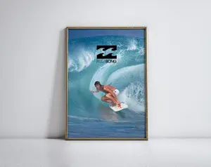 Billabong Surfing Poster: Retro Surf Art Print
