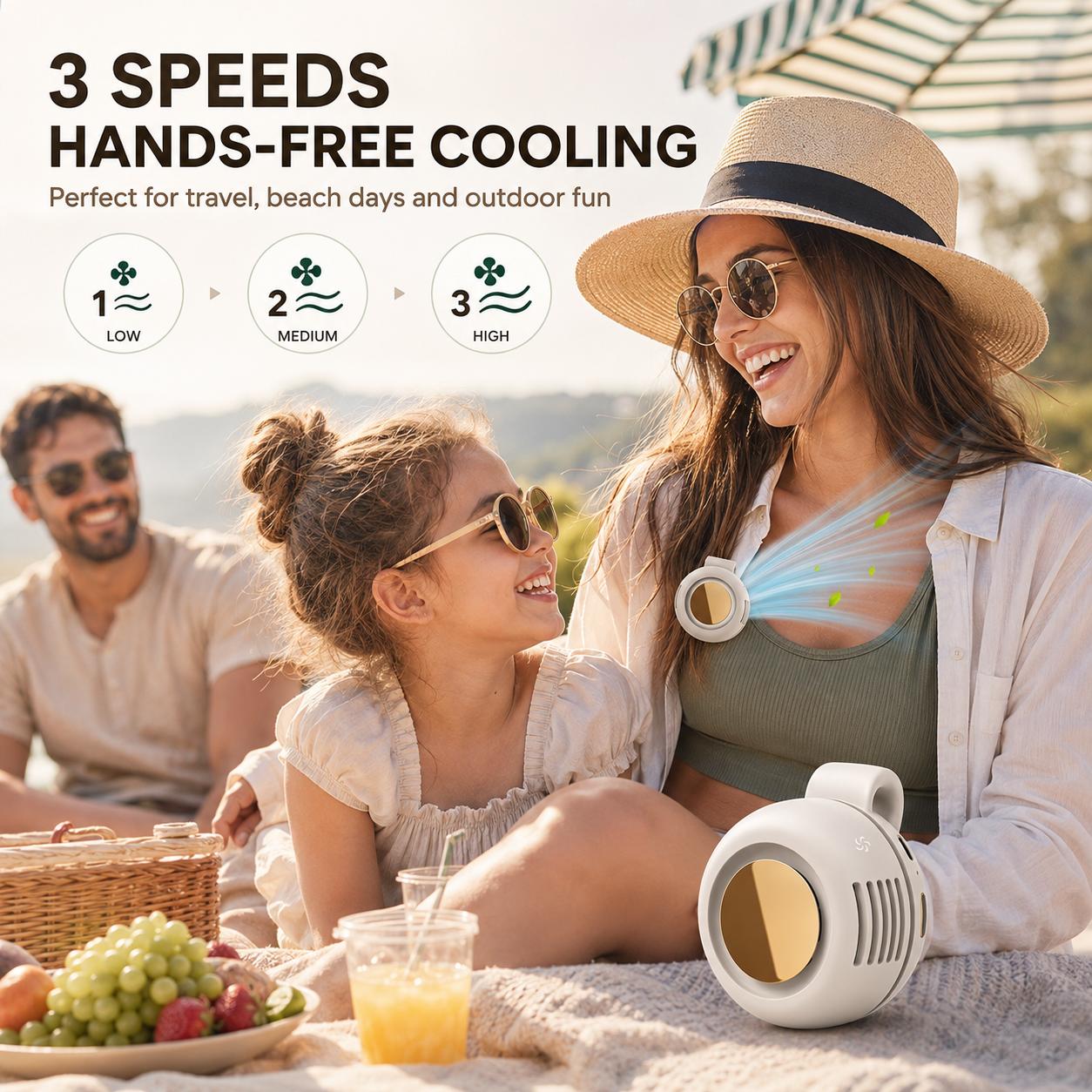 Mini Bladeless Portable Fan, Rechargeable 3-Speed Waist Clip Fan with Quiet Turbo Airflow, Handheld Personal Fan & Phone Cooling Fan for Travel, Outdoor, Camping, Work & Gifts for Dad Mini Bladeless Portable Fan, Rechargeable 3-Speed Waist Clip Fan with Quiet Turbo Airflow, Handheld Personal Fan & Phone Cooling Fan for Travel, Outdoor, Camping, Work & Gifts for Dad