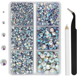 Hotfix Rhinestones 3960 count, AB Rhinestone for Clothes, Hot Fix  Rhinestones with Tweezers and Wax Pencil Kit,Mixed 5 Sizes, SS6-SS30,  AB