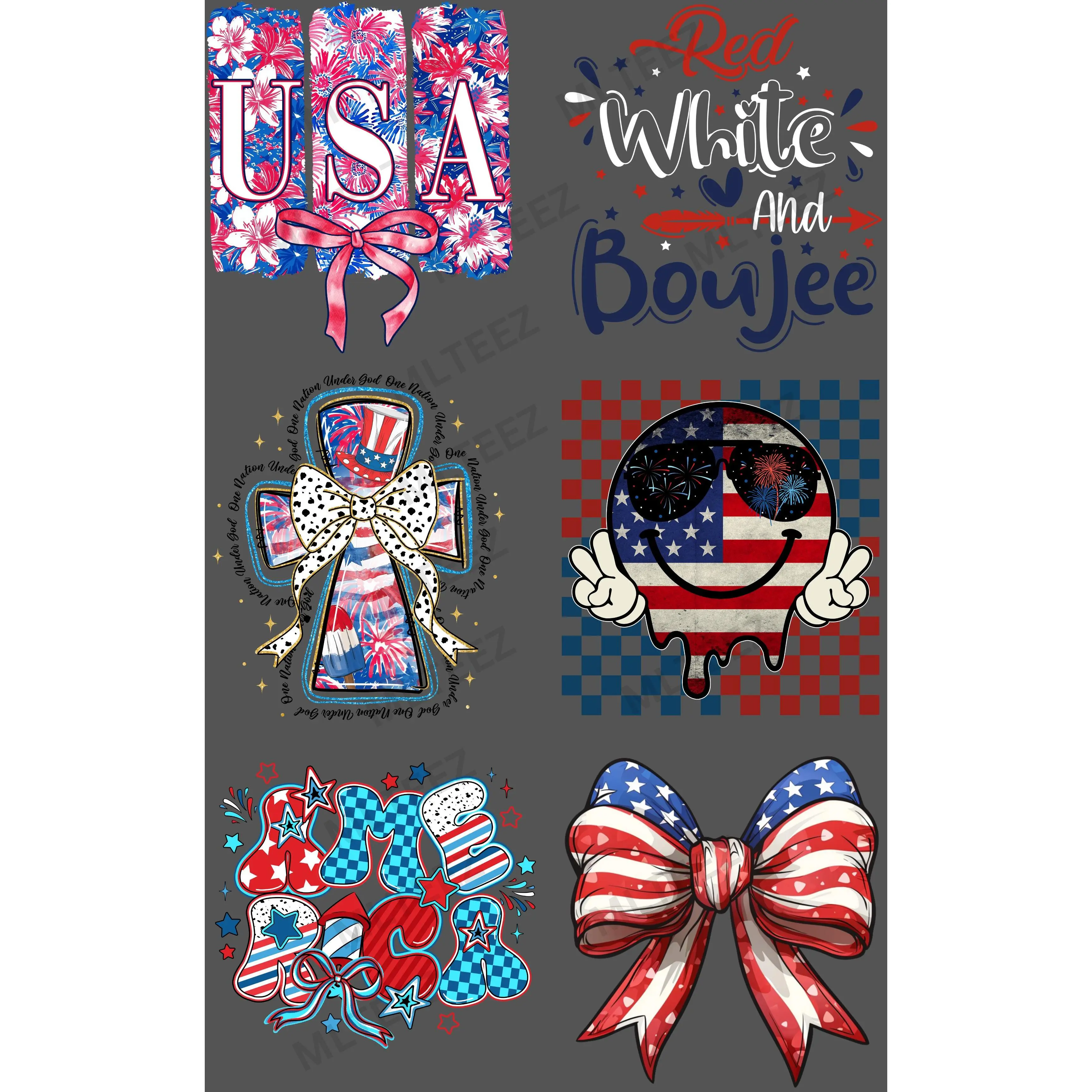 AMERICA (3)  - 22X36  DTF TRANSFERS - DIRECT TO FILM