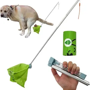 Dog Pooper Scooper,Poop Picker up for Dogs,Dog Pooper Scooper with Bag Attachment,Portable Foldable Dog Poop Catcher,No Bending and Picking Up Easily When Walking Dog