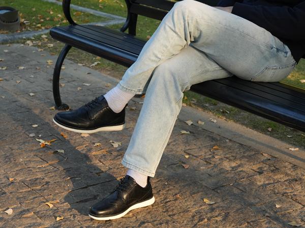 Hawkwell Plus Men's Plus Size Wingtip Oxford Shoes Classic Brogue Dress Shoes Business Office Shoes