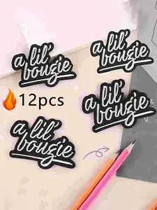 Letters Iron-on Patch, Fashionable Letter Pattern Stylish Embroidery Patch, Durable English Letter Badges for Quick Hole Repair