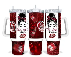 Retro Dr Pepper Girl Christmas 40oz For Fan, Gift for Friend, Mom Gift