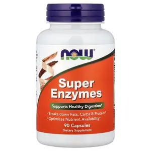 NOW Foods Super Enzymes, 90 Capsules