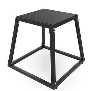 Heavy-Duty Anti-Slip Plyometric Jump Box Set – Steel Exercise Step Platforms for Strength & Conditioning – Stackable Fitness Bench for Home Gym Training – 12/18/24/30 Inch