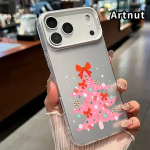 Compatible with iPhone 17 Pro Max 16 Plus 15 14 13 12 11 Air E  Case Pink Candy Tree IMD Hybrid Anti-Fingerprint Hard PC Back Phone Cover for boy girl