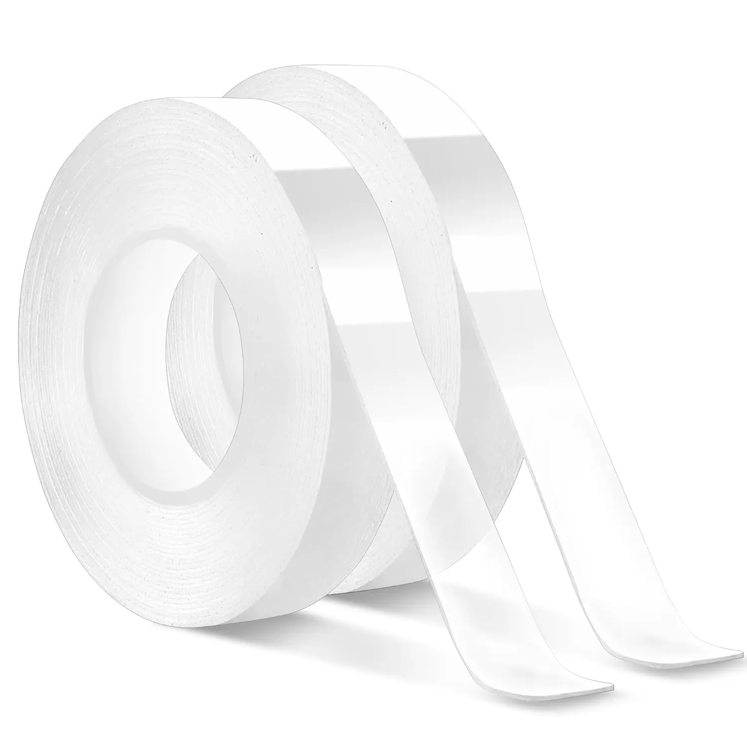 2-Pack Nano Reusable Double-Sided Tape, Heavy-Duty Self Adhesive Acrylic Gel Mounting Tape - Transparent, Traceless, Weatherproof for Fixing Rugs, Marble Surfaces, Home DIY Projects