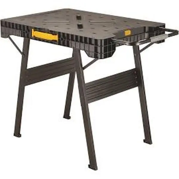 Heavy Duty Metal Express Folding Workbench (Model 232772) - 33 in., Black, Compact Design, Creates a Work Space in 3 Seconds, Ideal for Garage, Job Site, Create A Work Space In 3 Seconds