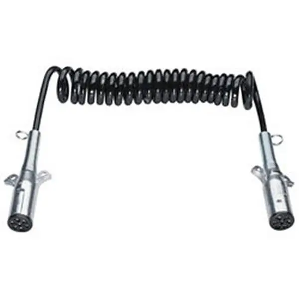 Globetech GT3310 Standard Coiled Electric 7-Way with 12 Leads Black