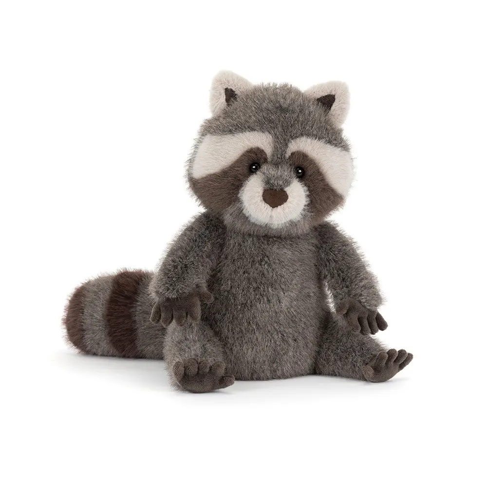 Jellycat Trixiwoo Raccoon Plush Toy, Soft Stuffed Animal, Cute and Cuddly Gift for Kids, Babies, Collectors, Home Decor, Fun Plush Toy, Keychain