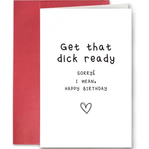 Dirty Birthday Card for Husband, Sleazy Birthday Card for Boyfriend Him, Raunchy Birthday Card from Girlfriend Wife Her