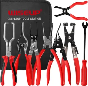 8-Piece Fuel Line Disconnect Tool Set – Hose Clamp Removal Pliers, Electrical Disconnect Tools, Relay Puller, Panel Clip Remover & Filter Caliper for Auto Repair