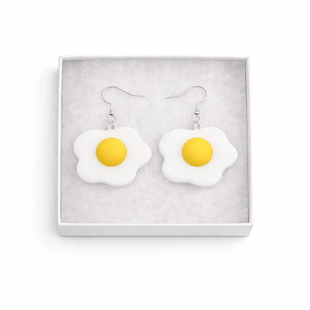 Fried Egg Dangle Earrings - Lightweight & Fun
