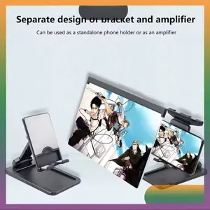 12 Inch Phone Screen Magnifier Detachable Phone Stand, HD Video Magnifying Glass Holder, Large Screen Amplifier for Better Viewing Experience, Portable Phone Stand, Cellphone Holder