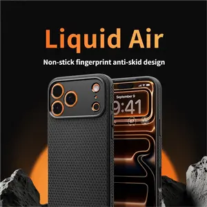 2025 Spigen Compatible with Apple 17 Pro Max Phone Case New iPhone 17 Protective Cover TPU Shockproof Soft Case Air Premium Feel Men's Airbag Shell Lightweight Non-Fingerprint Button Full Coverage