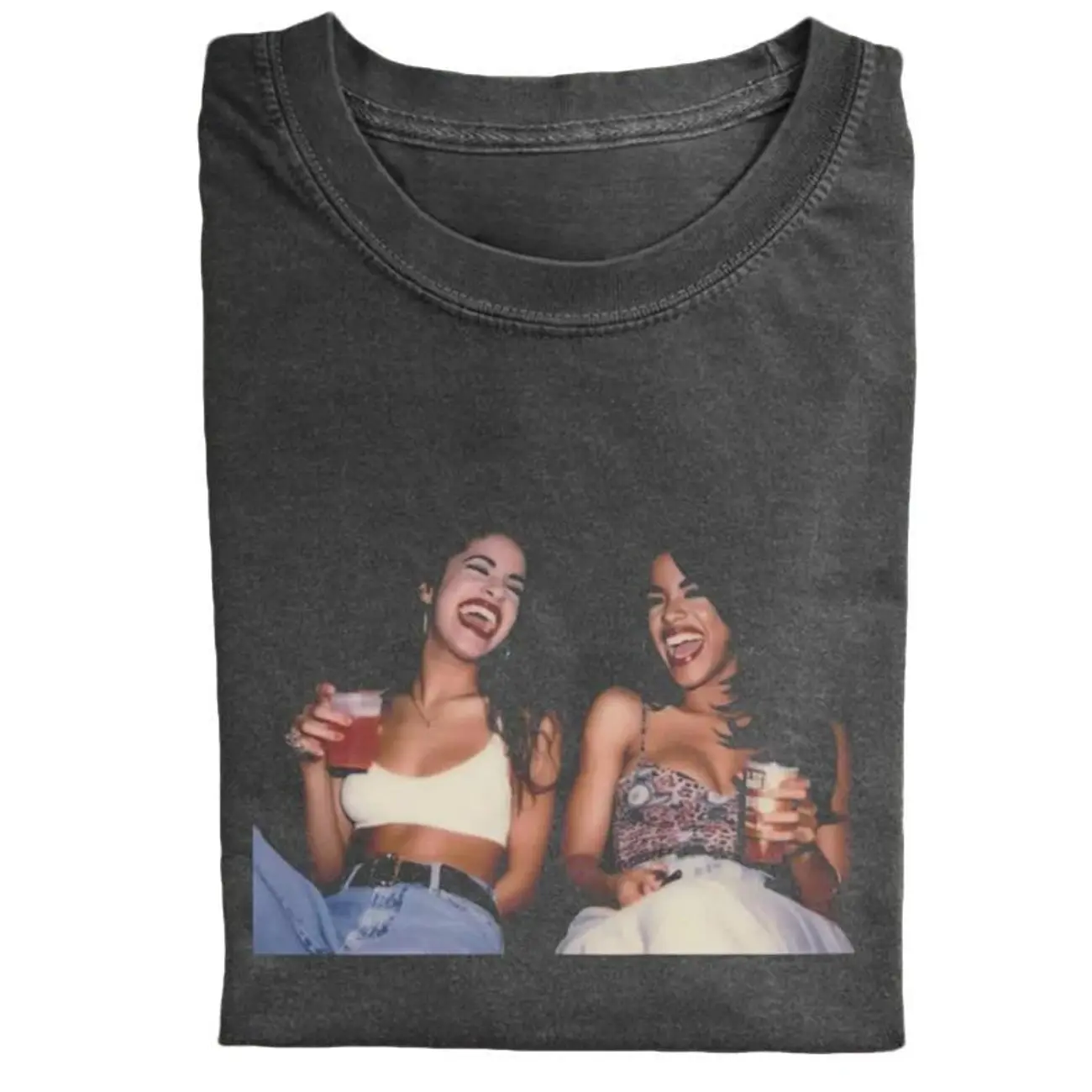 Vintage Selena and Aaliyah Shirt, Aaliyah Graphic Tee, Aaliyah RnB Singer, Gift For Fans
