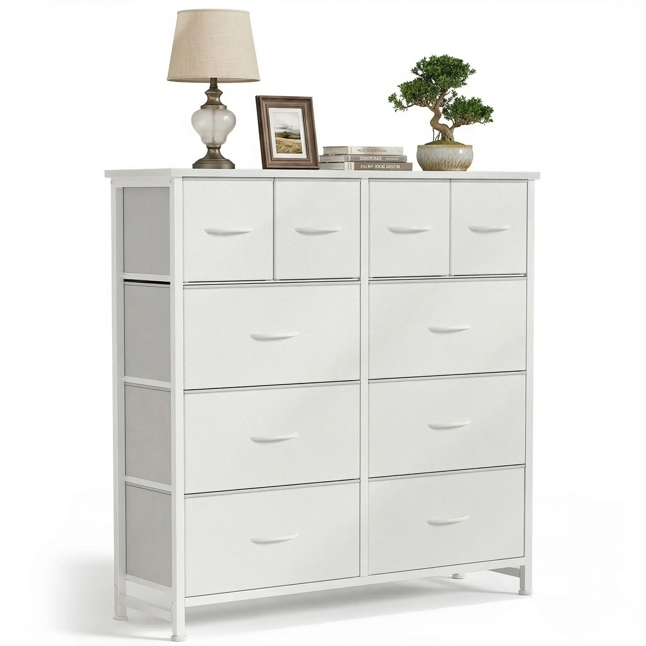 【New】10 Drawers Fabric Dresser for Storage and Organization, Bedroom Dressers, Chest of Drawers for Living Room, Closet, Hallway