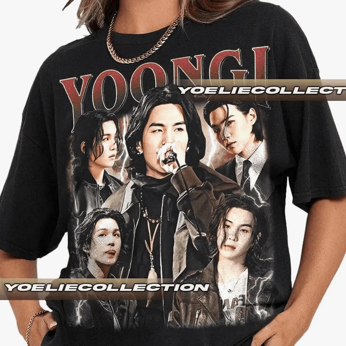 Women's Limited Yoongi Vintage Short-Sleeve Round Neck Fine Cotton T-Shirt - Light, Soft, Stretchy, Stylish Print Fabric Top, Unisex Fit, Office Wear, Gift Option, Fashion Basics, Casual, Business, Digital Print, Shortsleeve, Tee