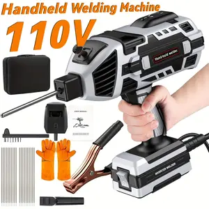110V Portable Welding Machine Handheld Welder: IGBT Inverter Hand Held ARC Welder Gun with 5 Variable Current Adjustment - Welder Machine 110v Electric Welding Equipment for 3/32"-1/8" Wire Rods