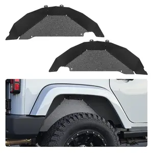 VEVOR Inner Fender Liner, Rear Fender Liner Compatible with 2007-2018 Jeeps JK/JKU 2/4 Doors, Steel Mud Guards Bolt-on Style Fenders Flare, Wheel Well Cover Fenders Flare Liners, Scratch-Resistant