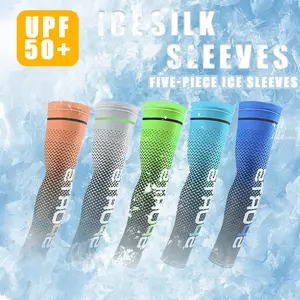 Arm Sleeve UV Sun Protection Sleeves Cooling Sports Sleeve Anti Slip Ice Silk Warmers Arm Covers for Men Women