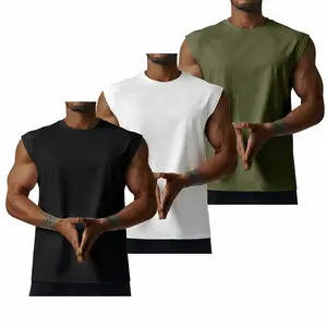 STREVATE Men’s Wide Shoulder Tank Top, Small Neck Stretch Muscle Shirt, Structured Yet Breathable Sleeveless Top