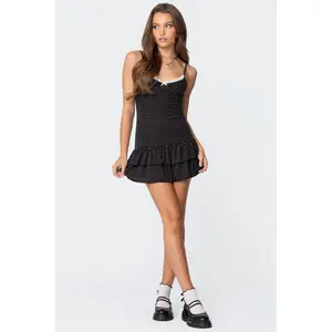 Cienna Strappy Polka Dot Mini Dress