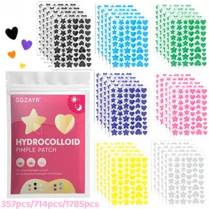 357/714/1785pcs Cute Star Heart Pimple Patches Hydrocolloid Invisible Concealer Stickers Facial Acne Spot Cover Patches Breathable Comfort Skin Care