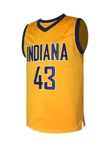 2025 Summer New Men's 43 Yellow Basketball Sweatshirt Basketball Training Team Jersey