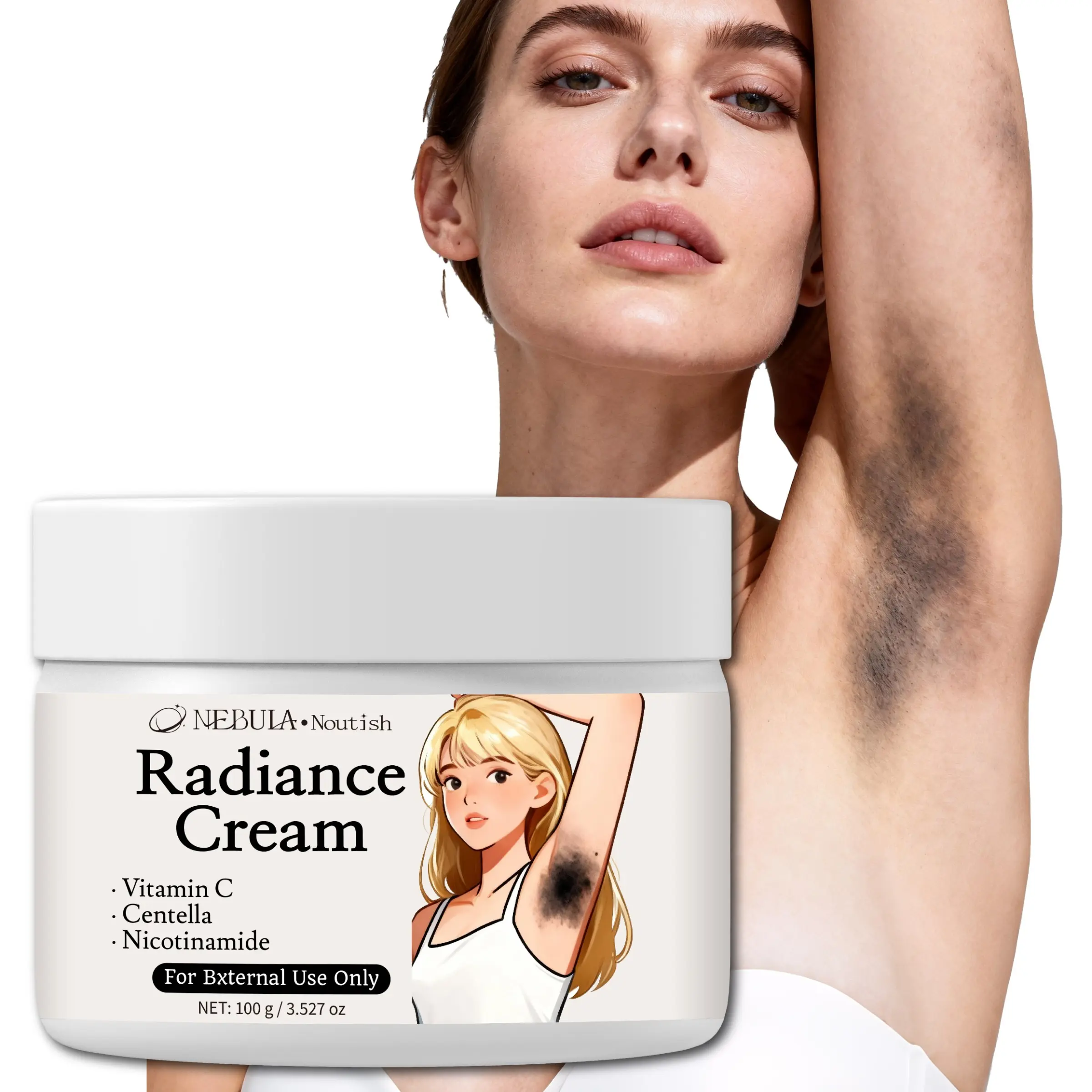 100g Radiant Body Lotion, Body Hydrator, Contains Brightening Essence & Moisturizing Factors, Intensive Nourishing, Lightweight Smooth Texture, Fast Absorption, Long-Lasting Hydration, Firming Body Cream, Hydrating Body Cream, Body Care
