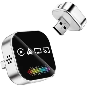 Mini 4-in-1 Wireless CarPlay Adapter for Android 11+ & iPhone 10+,CarPlay + Screen Mirroring, AirPlay Mirror & Android Mirror,  USB with Type-C Plug & Play 2026 Upgraded