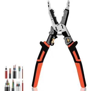 Wire Stripper Wire Crimping Tool - 10-in-1 Versatile Wire  Crimper  Stripper AWG 22-10 Heavy Duty Wire Stripper  Pliers Tool for Splitting,Stripping,,Crimping,Clamping
