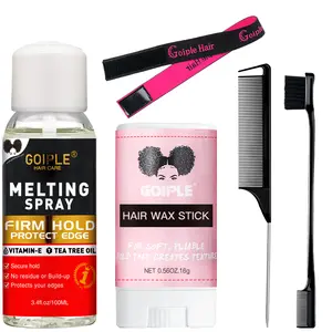 5 Count Lace Melting Spray Set Wig Adhesive for Wigs Closures Extensions Strong Hold No-Residue Haircare Moisturize Tea Tree Oil Hairline