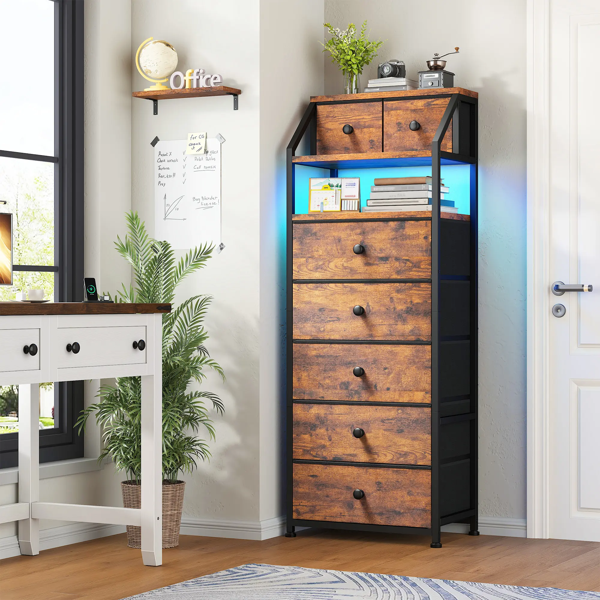 7 Drawers-Brown(LED)