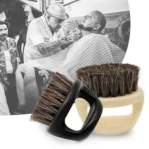 1pc/ Men's beard shaving brush, a soft tool for barber shops, used for facial cleansing and shaving, with a handle for styling