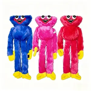 40cm 3PCS Huggy Wuggy Plush Toy Set Blue Pink Red Poppy Playtime Soft Stuffed Monster Dolls Kids Gift