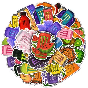 Extreme Energy Stickers Pack — 20pcs Waterproof Vinyl Power Drink Inspired Decals with Lightning and Claw Art for Laptop, Water Bottle, Fridge, Skateboard, Great Gift for Racing Fans