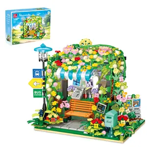 Healing Street View Building Blocks, DIY Newsstand & Station Model, Parent-Child Handmade Toy, Creative Home Decor, Perfect Gift for Mother's Day, Birthday & Valentine's Day