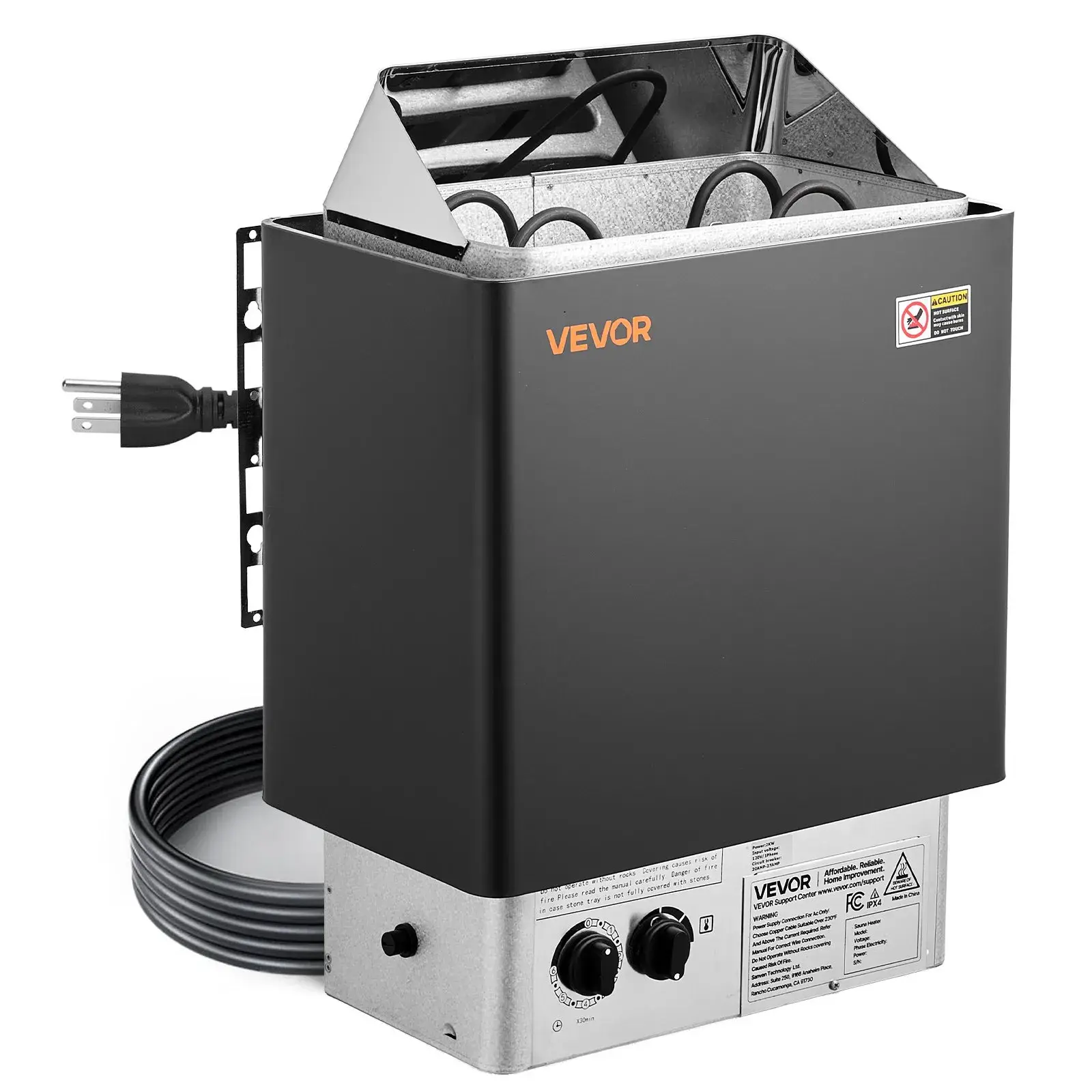 【Summerfinds】VEVOR Sauna Heater,2KW AC 120V Electric Sauna StoveDry Steam Bath Saunas Stove with Pre-Drilled BracketFit 52.9 to 88.2 CU.FT Saunas RoomsSteam Bath Stoves for HomeCommercialLeisure Venues