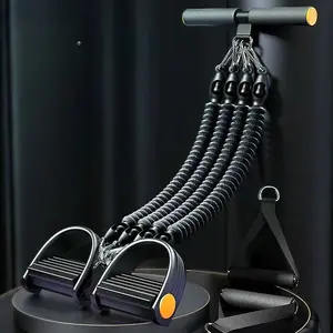 This 5-in-1 multifunctional leg stretching device, resistance band, sit-up helper, exercise foot pedal and yoga tool, Stretching Gear, trains arms, legs and core, ideal for home and outdoor workouts, Fitness Equipment