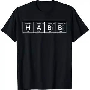 Habibi Funny Arabic Lebanese Word Periodic Table T-Shirt T-Shirt,Made in USA