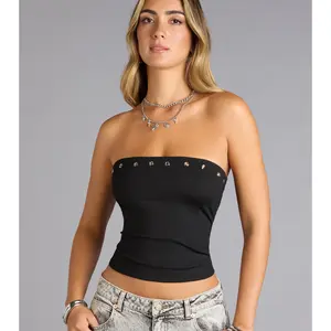Edge Appeal Studded Tube Top
