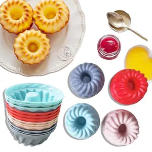 Silicone Mini Cake Baking Mold (24pcs/set), Mini Bundt Pans, Baking Tools, Kitchen Gadgets, Baking Tool for Cake, Gelatin, Bread, Jelly, Chiffon, Silicone Molds
